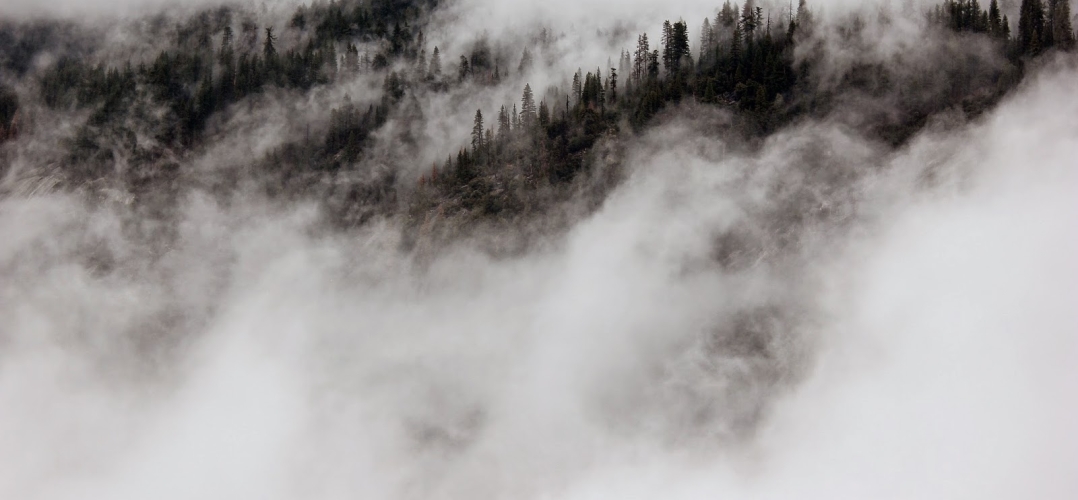 Yosemite in clouds