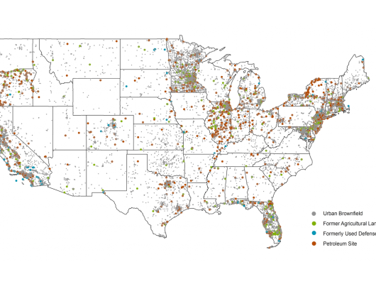 map of usa showing locations of brownfields